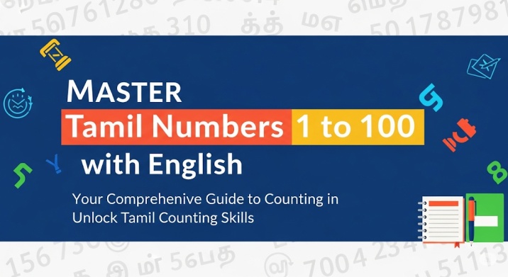 Master Tamil Numbers 1 to 100 with English